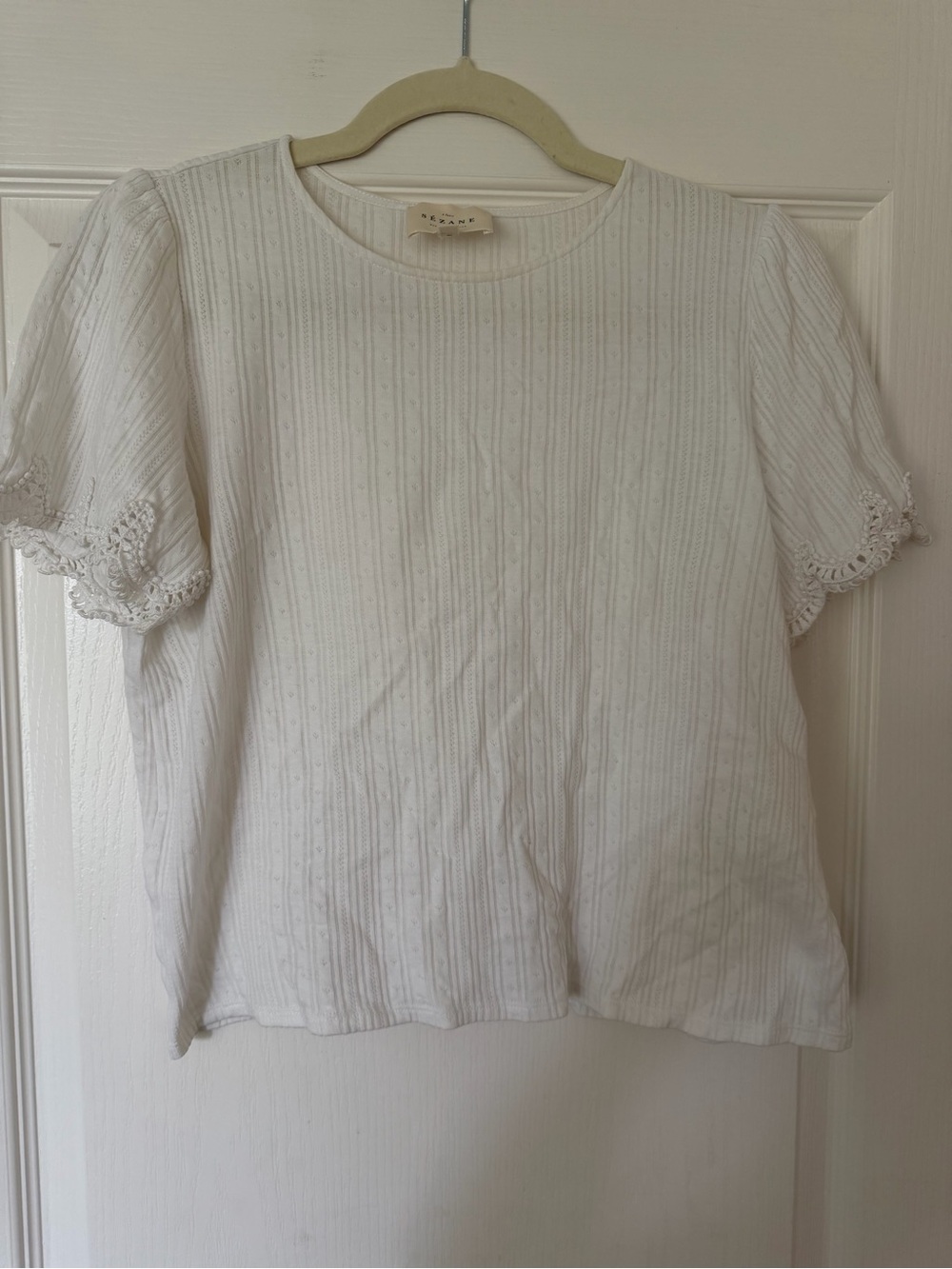 Sezane White Womenβs Blouse